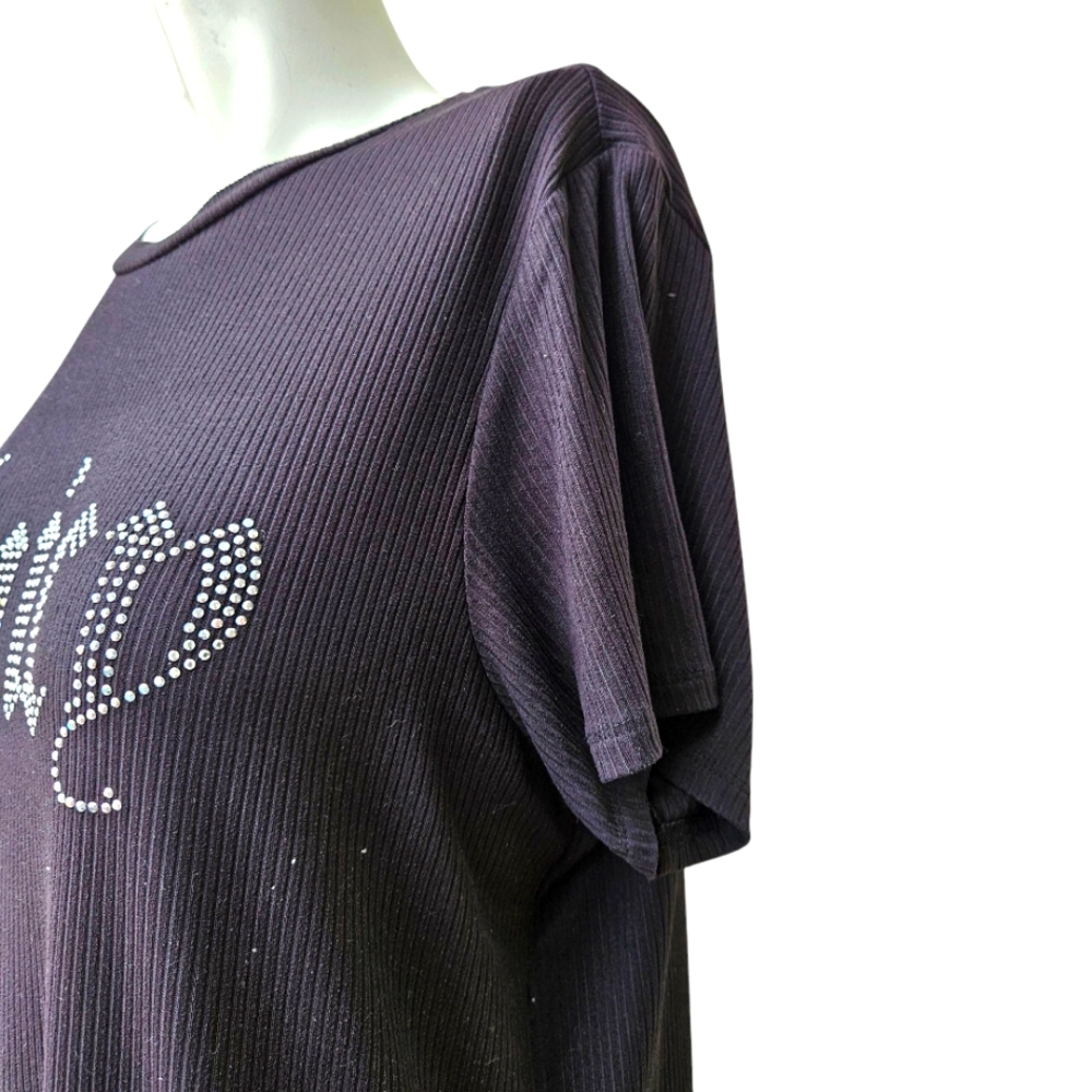 Juicy Couture Women’s  Black T-Shirt Dress Size L - Picture 7 of 12